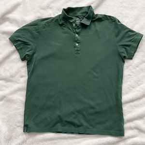 H&M Classic Cotton Polo Shirt Green Size Large